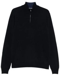 Corneliani - Luxuriöser Wolle Kaschmir Half-Zip Pullover - Lyst