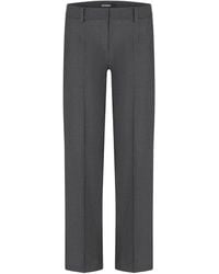 Cambio - Broeken ,Grijs ,Wol Grijze Slouch Broek Met Strepen - Lyst