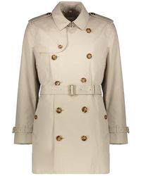 Burberry - Jassen ,Katoen Elegante Trenchcoat Met Verstelbare Riem - Lyst