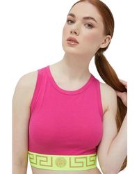 Versace - Greca Border Crop Top - Lyst