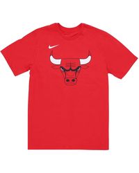 Nike - Fitness ,Rood ,Katoen Chicago Bulls Logo T-Shirt - Lyst