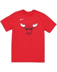 Nike - Fitness ,Rood ,Katoen Chicago Bulls Logo T-Shirt - Lyst