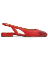 Kazar - Schoenen ,Rood ,Leer Rode Pumps Met Print Op De Neus - Lyst