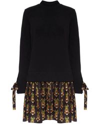La DoubleJ - Kleedjes ,Zwart ,Katoen Flirty Scarab Sportieve Jurk - Lyst