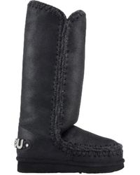 Mou - Schoenen ,Zwart ,Polyester Polyester Laarzen En Enkellaarsjes - Lyst