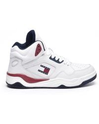 Tommy Hilfiger - Perforated Mid-Top Sneakers - Lyst