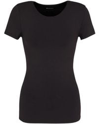 ARMANI EXCHANGE - Tops ,Zwart ,Katoen Slim Fit T-Shirt Van Stretch Katoen Jersey - Lyst