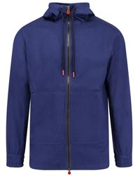 Kiton - Blauer Pullover Mit Reißverschluss Und Kapuze - Lyst