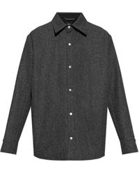 A.P.C. - Jassen ,Grijs ,Wol Dik Wollen Overhemd - Lyst