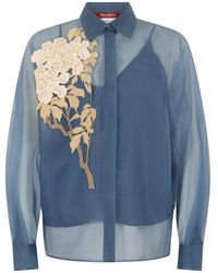 Max Mara - Zijden Shirt Met Borduursel - Lyst