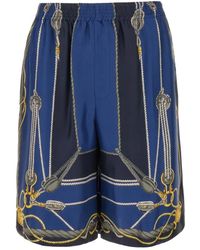 Versace - Korte Broeken ,Blauw ,Casual Shorts - Lyst