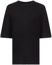 Loulou de Saison - Tops ,Zwart ,Raven Short Sleeve Sweater - Lyst