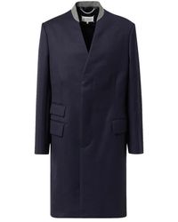 Maison Margiela - Blauer Wollkavalleriemantel Frauen - Lyst