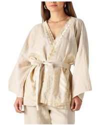Greek Archaic Kori - Leinenbluse, Elegant Und Vielseitig - Lyst