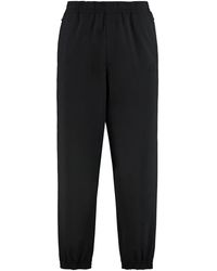 Moncler - Broeken ,Zwart ,Polyester Logo Joggingbroek - Lyst