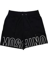 Moschino - Korte Broeken ,Zwart ,Katoen Stijlvolle Katoenmix Broek - Lyst
