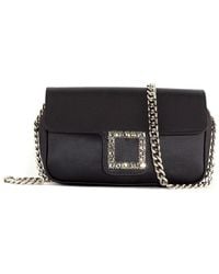 Roberto Festa - Schwarze lunette schultertasche aus satin - Lyst