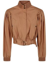 Chloé - Belted Puff-Sleeve Jacket - Lyst