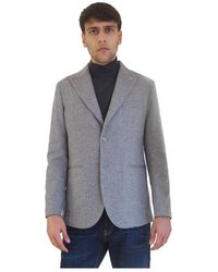 AT.P.CO - Jassen ,Grijs ,Wol Roger Jacket - Lyst