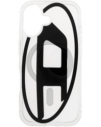 DIESEL - Accessoires ,Wit ,Oval D Metallic Case With Mag Safe - Lyst