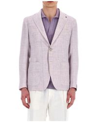 Tagliatore - Jassen ,Paars ,Wol Jassen Lila - Lyst