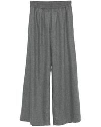 Fabiana Filippi - Broeken ,Grijs ,Nylon Zijde & Nylon Grijze Broek - Lyst