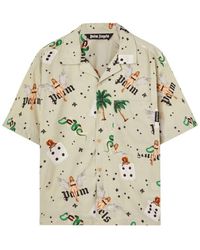 Palm Angels - Hemd mit grafischem druck und knöpfen - Lyst