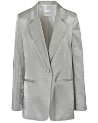 Ottod'Ame - Leinenblazer Mit Regulärem Revers - Lyst