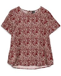 Vero Moda - Grafische Print Korte Mouw Top - Lyst