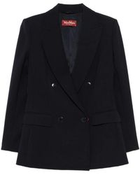 Max Mara - Getailleerde Blazer Van Wolcrêpe - Lyst