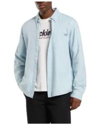 Dickies - Overhemden ,Blauw ,Katoen Gallatin Long Sleeve Shirt - Lyst