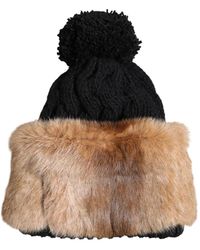 Dolce & Gabbana - Dyed Rabbit Real Fur Winter Beanie Hat - Lyst