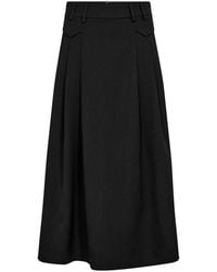 co'couture - Rokken ,Zwart ,Zwarte A-Lijn Rok Met Zakflappen - Lyst