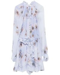 Zimmermann - Mini Dress With Buttons Hypnotic - Lyst