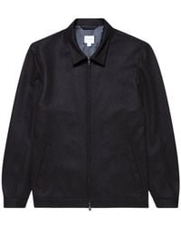Sunspel - Jassen ,Blauw ,Wol Boiled Wool Pea Coat - Lyst