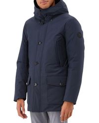 Woolrich - Jassen ,Blauw ,Polyester Blauwe Arctic Stretch Parka - Lyst
