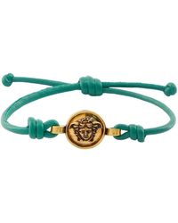 Versace - Accessoires ,Groen ,Leer Medusa Leren Armband - Lyst
