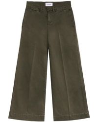 FRAME - Katoenen Broek Met Zakken En Elastaan - Lyst