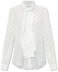 Acne Studios - Overhemden ,Wit ,Gelaagde Blouse - Lyst