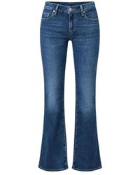 PAIGE - Jeans ,Blauw ,Katoen High Rise Laurel Canyon Bootcut Jean - Lyst