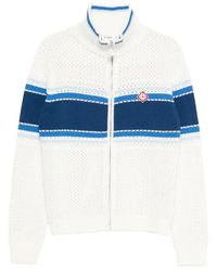 CASABLANCA - Jassen ,Veelkleurig ,Katoen Mesh Stripe Track Jacket - Lyst