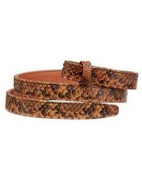 Claris Virot - Schmaler Python Gürtel - Lyst