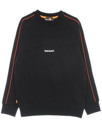 Timberland - Hoodies & Sweatvesten ,Zwart ,Katoen Lichtgewicht Crewneck Sweatshirt - Lyst