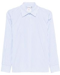 Max Mara - Overhemden ,Blauw ,Katoen Striped Poplin Shirt - Lyst