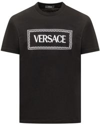 Versace - Geborduurd '90S Vintage Logo T-Shirt - Lyst