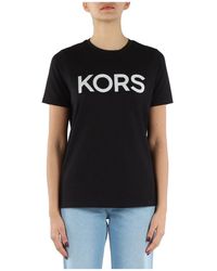 Michael Kors - T-shirt in cotone organico con logo - Lyst