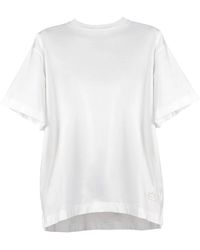 Hèst - Tops ,Wit ,Witte T-Shirt Met Optisch Ontwerp - Lyst