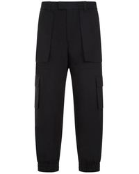 McQueen - Broeken ,Zwart ,Katoen Zwarte Cargo Broek Aw 23 - Lyst
