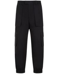 McQueen - Broeken ,Zwart ,Katoen Zwarte Cargo Broek Aw 23 - Lyst