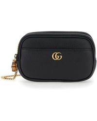 Gucci - Double G Super Mini Bag Mit Bambus - Lyst
